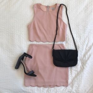 Pink 2 piece dress set